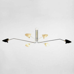 Serge Mouille - Serge Mouille 6 Arm Ceiling Lamp - Flush-mount Ceiling Lighting