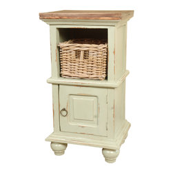 Sunset Trading Cottage End Table with Basket - Side Tables And End Tables