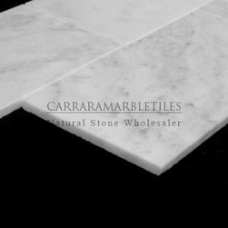Polished White Carrara Marble Italian Bianco Carrera 4x12 Tile - Products