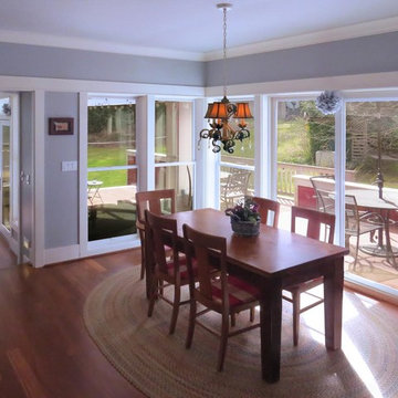 Implied window wall at Dining room and deck