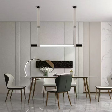 Architectural Leather LED Linear Pendant | Minimalist 1.2m & 1.4m Bar.