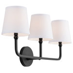 Capital Lighting - Dawson Three Light Vanity, Matte Black - Stylish and bold. Make an illuminating statement with this fixture. An ideal lighting fixture for your home.