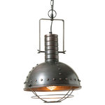 Irvins Country Tinware - Irvins Country Tinware Warehouse Dome Light Pendant - Measures 20.25-Inches high and 12.5-Inches in Diameter