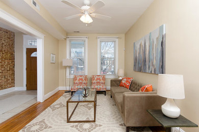Transitional living room photo in DC Metro