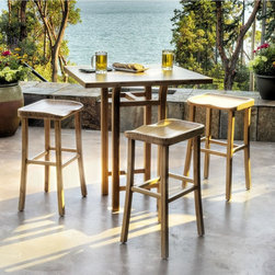 Tulip Pub Set | Caramelized - Bar Stools And Counter Stools