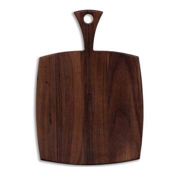 9"x13" Wood Paddle Platter, Solid Walnut Hardwood