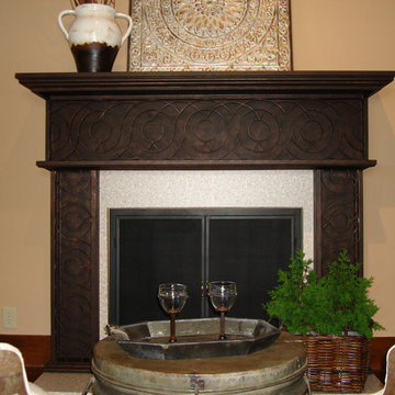 Contemporary Wrought Iron Fireplace Mantel
