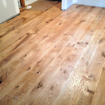 White Oak Wide Planks,Skip Planed,9,8,7,6',Knot holes filled at Epoxy