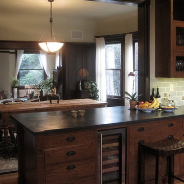 Earthy Craftsman Kitchen and Bath