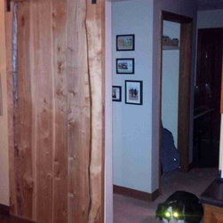 custom reverse live edge barn doors - Home Improvement