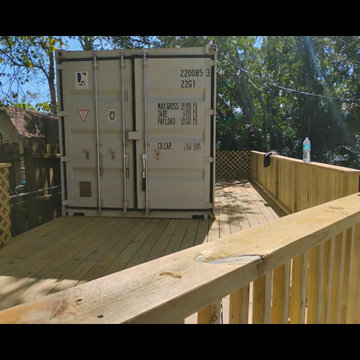 Shipping Container → Podcast Studio (with Custom Deck + Soundproofing)