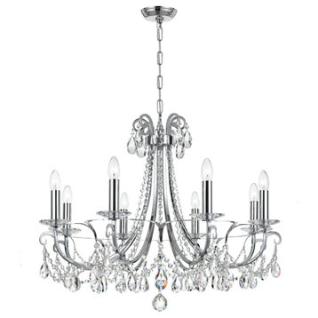 Crystorama 6828-CH-CL-MWP 8 Light Chandelier in Polished Chrome