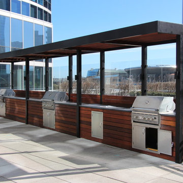 Custom made roof kitchen.