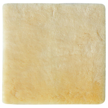 17" Square Natural Off White Medical Grade Sheepskin Chair Pad