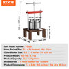 VEVOR Fruit Wine Press Manual Press for Wine Making 0.53 Gal/2L Stainless Steel