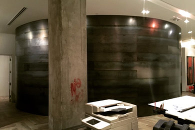 Inspiration for an industrial home office remodel in Phoenix