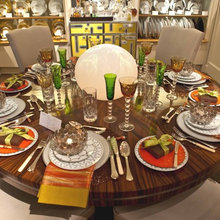 TABLE SETTINGS...DISHES GLASSWARE ETC.