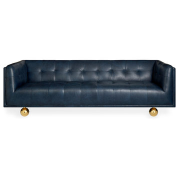 Claridge Sofa, Brogue Navy Leather