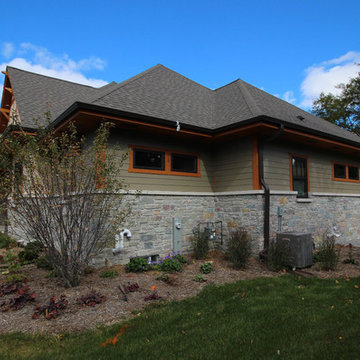 Arts and Crafts home with Stucco exterior
