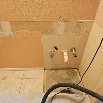 Before: Vanity Removal and Wall Preparation