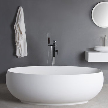 Amazing Solid Surface Bathtubs in white matte finish