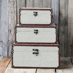 Retro Trunks-Set of 3 - Decorative Trunks