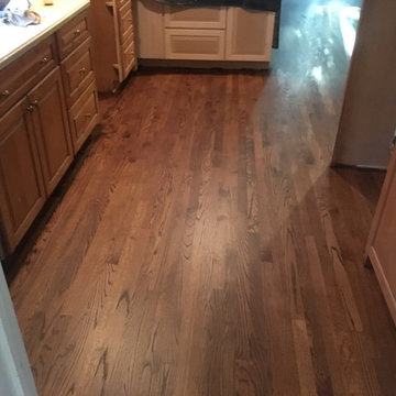 Stained and Refinished Red Oak Clear Grade Flooring in Jacksonville, Florida