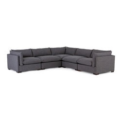 Four Hands Home - Westwood 5-Piece Sectional - Bennett Charcoal - Sectional Sofas