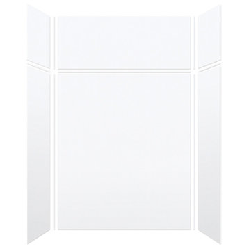 Transolid SaraMar 60"x36"x96" 6-Piece Shower Wall Kit, White Velvet
