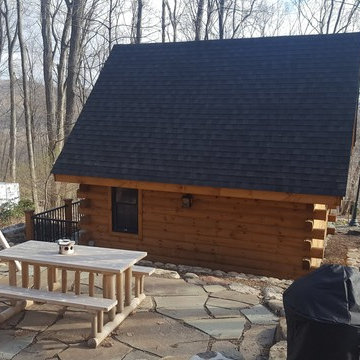 Log Cabin with Outhouse