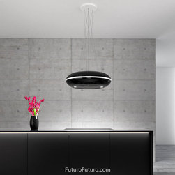 30&Prime; Orbit Black Island Range Hood - Range Hoods And Vents