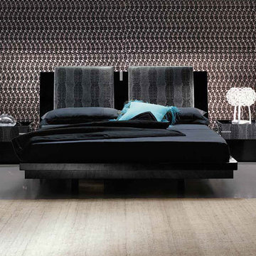 Diamond Black Platform Bed by Rossetto - $2,099.00