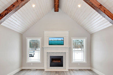 Inspiration for a country living room remodel in New York