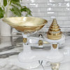 Kitchen Decor Counter Weight Scale with Brass Bowl and Counter Weights