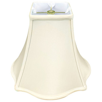 Royal Designs Fancy Square Bell Basic Lamp Shade, Eggshell, 5x12x9.75, Single