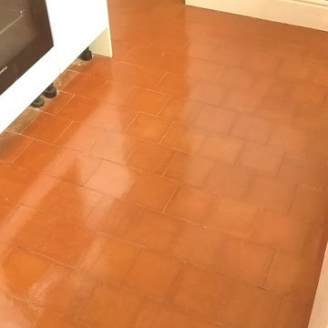 Quarry Tiled Kitchen Floor Restored in Stoke-on-Trent
