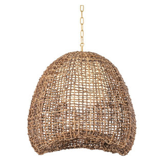 Maester Pendant, Vintage Gold Leaf - Tropical - Pendant Lighting - by ...