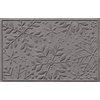 Aqua Shield 2'x3' Holiday Snowflake Doormat, Medium Gray