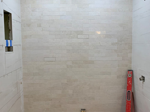 Shower Tile Installation Lippage Issue, How To Install Large Shower Wall Tile