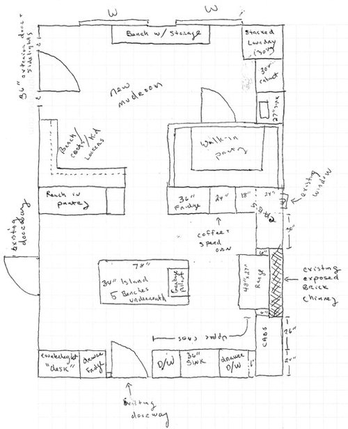 Kitchen/Mudroom addition layout