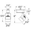 WAC Lighting JHT-809LED 809LED J-Track 6" Tall 3000K LED Low - Black