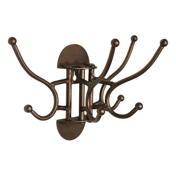 Rustic Copper Wall Mounted Rotating Coat Hooks