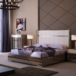 Treviso Platform Bed | Zebrano Veneer - Platform Beds