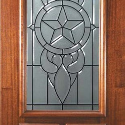 Pre-hung Single Door 80 Wood Mahogany Brazos Arch Top Arch Lite - Front Doors