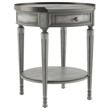 Sampson  Accent Table with Storage, Gray