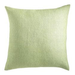 EUROPEAN FLAX LINEN PILLOW COVER &ndash; LEAF SQUARE - Decorative Pillows