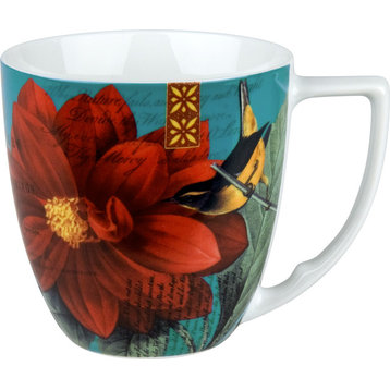 Impressions Set of 4 Mugs Impressions Dahlia in Red