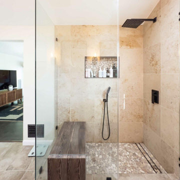 Modern Rustic Natural Elements Bathroom Remodel in Haslet TX
