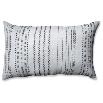 Pillow Perfect Tribal Stitches Rectangular Throw Pillow, Cream/Gray