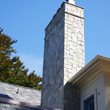 Williamsburg Exterior Chimney Real Stone Veneer Chimney